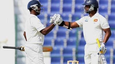 Prasanna Jayawardena, left, and Kumar Sangakkara, right, shared a stand which saved the Test match.