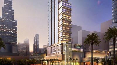 Rendering of the Hotel at Al Maryah Central, a 2.3 million-square-foot super-regional shopping centre located at the core of Al Maryah Island in Abu Dhabi. Courtesy Gulf Related