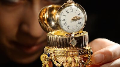 It will be on display at Wartski’s London showroom April 14-17, the first time it will have been seen in public for 112 years. Andy Rain / EPA