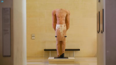 The statue, which is more than two metres long and 2.3 metres high and was carved from sandstone, dates back to the 5th and 3rd centuries BCE. SPA