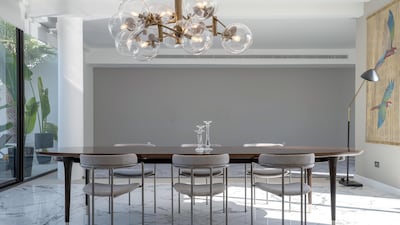 As well as wood, there's also marble flooring.