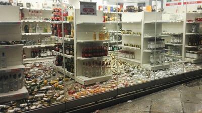 Stock fell off shop shelves during the earthquake in Kos. Giannis Kiaris / EPA