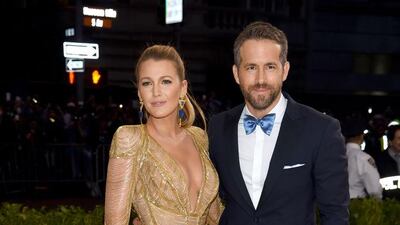 Blake Lively, 31, and Ryan Reynolds, 42: 11-year age gap. Versace