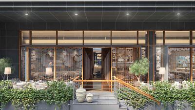 A rendering to show what the exteriors of Chef Izu Ani's Aya restaurant will look like. Courtesy Aya