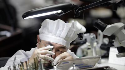 A watchmaker assembles a Grand Seiko at the Morioka Seiko Instruments factory in Shizukuishi Town, Iwate Prefecture, Japan. Japanese brands like Seiko and Citizen are targeting a market previously dominated by Swiss makers. Kiyoshi Ota/Bloomberg