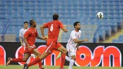 After leading 3-0, Habib Fardan, right, and his UAE teammates were forced to win it with penalty kicks against Trinidad & Tobago.