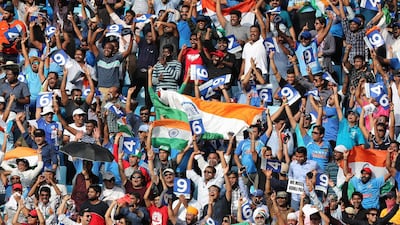 Indian fans are happy in Dubai at the moment. Chris Whiteoak / The National