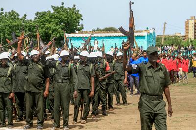 Sudanese armed forces in Sudan's eastern Gadaref state near the border with Ethiopia. AFP