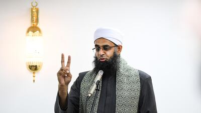 Iman Mufti Abdur-Rahman Mangera at the opening of the first mosque built on the Western Isles, Stornoway, Scotland, on May 11, 2018. Jeff J Mitchell / Getty Images