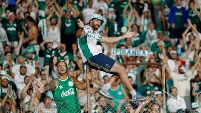 Palmeiras fans celebrate winning the Copa Libertadores. Reuters