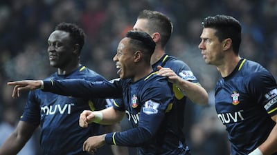 Nathaniel Clyne and Southampton are sixth in the Premier League this season, five points behind fourth-placed Manchester City. Rui Vieira / AP