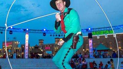 David Lichtenstein of USA featuring his comedy character, Leapin’ Louie. Victor Besa for The National