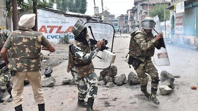 The BJP has indicated that it views as antinational any criticism of the administration’s hardline approach to Kashmir’s ongoing trauma. Sajjad Hussain / AFP
