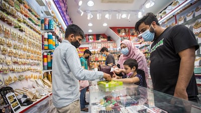 The bazaar comes to life during Eid, when residents tourists flock to the area for bargains on clothing, handbags, watches, gold and more.