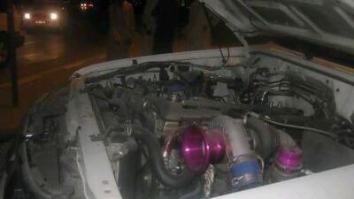A performance modified car confiscated by Dubai Police earlier this year.