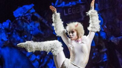 Andrew Lloyd Webber's Cats ran at the Dubai Opera House in January 2017. Antonie Robertson / The National
