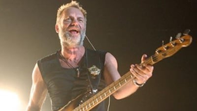 Sting is due to play in Dubai at the Meydan racetrack in March.
