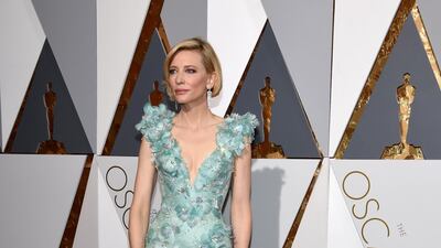 2016: Cate Blanchett's stunningly intricate Armani Prive gown was a hit at the 88th Annual Academy Awards. AFP