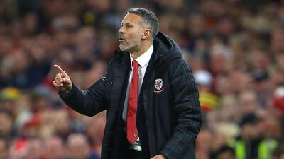 Wales' manager Ryan Giggs gestures on the touchline. AFP