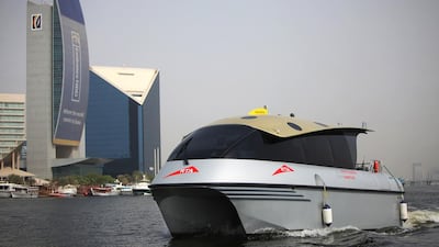 Dubai water taxis can now be booked online via the RTA website. Amy Leang / The National