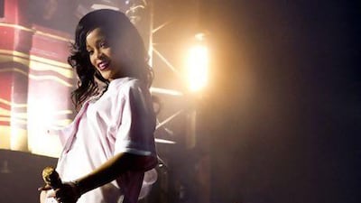 Rihanna turns out a few memorable tunes in Unapologetic but doesn't seem to have left room for introspection. Charles Sykes / AP Photo