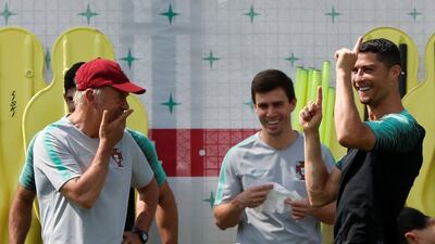 Portugal's Cristiano Ronaldo during training. Grigory Dukor / Reuters