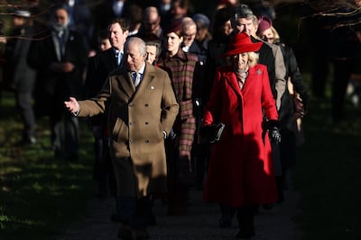 King Charles and Queen Camilla lead members of Britain's royal family as they arrive for their traditional Christmas celebrations at Sandringham. AFP