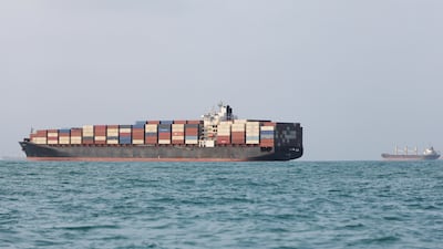 Ships anchored in the Strait of Hormuz on August 10 off the coast of Bandar Abbas, Iran. Getty Images