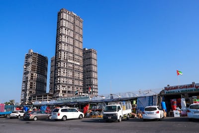 The demolition of the Mina Plaza Towers represents a step forward. Few will mourn the passing of a construction project that never came close to fruition. Victor Besa / The National