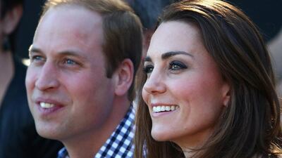 Prince William, Duke of Cambridge, and Catherine, Duchess of Cambridge, observing a bird show at Taronga Zoo on April 20, 2014 in Sydney, Australia. Buckingham Palace announced on September 9, 2014 that the Duke and Duchess of Cambridge are expecting their second child. Ryan Pierse/Getty Images