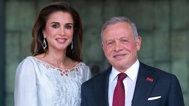 King Abdullah II and Queen Rania of Jordan pose at celebrations to mark the country's 80th Independence Day. Queen Rania / Instagram