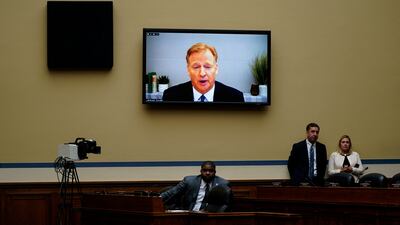 NFL Commissioner Roger Goodell testifies by video link. Reuters