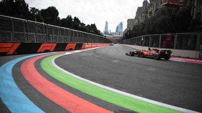 Ferrari's Charles Leclerc during the Azerbaijan Grand Prix. AFP