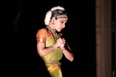 Aparna Ramaswamy, her daughter and co-director of Raagmala also performs on stage. Written in Water. Courtesy New York University Abu Dhabi