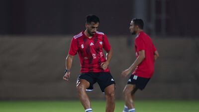 Majed Hassan in training. Courtesy UAE FA