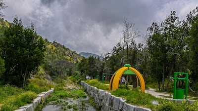 Dark clouds gather over Al Baha region, Saudi Arabia. SPA