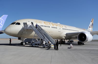 Etihad operates direct flights between Abu Dhabi and New York. Pawan Singh / The National