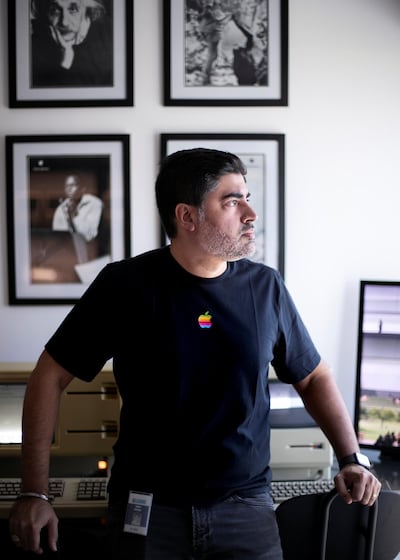 Apple product collector, Jimmy Grewal. Reem Mohammed / The National