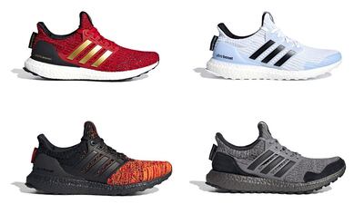 Tags attached to the heels of the shoes feature well-known phrases from 'Game of Thrones'. Courtesy Adidas Twitter