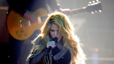 Shakira performs at the 2014 Echo Music Awards in Berlin. Johannes Eisele / AFP. March 27, 2014