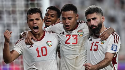 Fabio Lima, left, scored four goals in the UAE's 5-0 World Cup qualifier win over Qatar last month but failed to find the target in their Arabian Cup clash against the same opponents. AFP