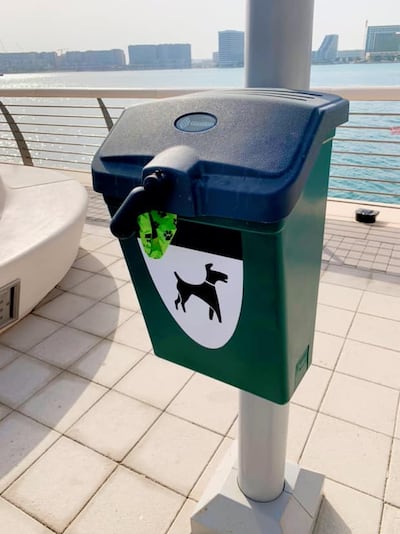 Dogs are welcome on Yas Bay Waterfront, with waste bags and bins provided to make it easier to clean up after your four-legged friend. Photo: Facebook