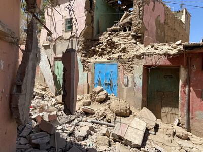 Homes damaged by the powerful earthquake in Amizmiz, Morocco. Reuters