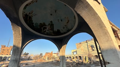 The village was damaged in a rebel offensive that resulted in the fall of the Assad regime