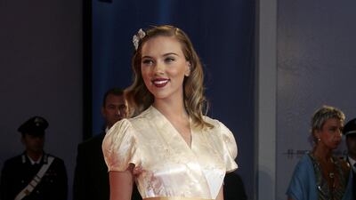 Scarlett Johansson, in Vera Wang, arrives at the opening ceremony of the 63rd Venice Film Festival on August 30, 2006 in Venice, Italy. Getty Images