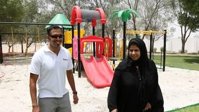 Nestled beneath a cluster of trees providing a respite from the sun, the play area has become a garden for residents of the Dubai Foundation for Women and Children (DFWC).