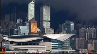 Office space in Hong Kong costs US$241 (Dh885) a square foot to rent. YM Yik / EPA