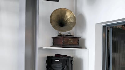 Vinyl bags on sale at the shop. Reem Mohammed / The National