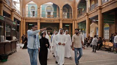Abu Dhabi officials take a tour on set. Courtesy twofour54