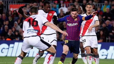 Barcelona's Lionel Messi in action. AP Photo